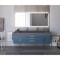 Castello Usa Nile 72" Wall Mounted  Blue Vanity With Gray Top And Gold Handles CB-MC-72BLU-GLD-2053-GR - alternate 6